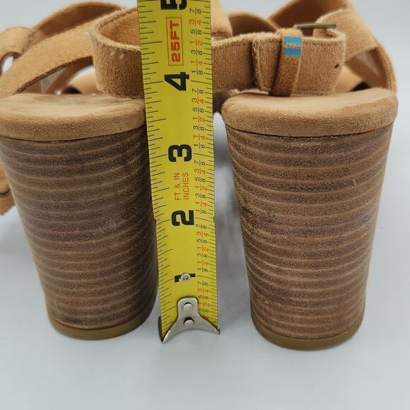 TOMS Ibiza Honey Suede buckle slingback heel Sandals - Picture 7 of 9